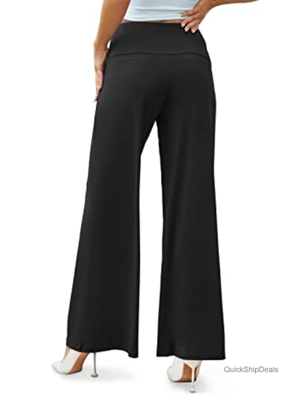 Stretchy Wide Leg Palazzo Lounge Pants High Waist Comfy Casual - Picture 4 of 7